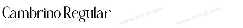 Cambrino Regular字体转换 Cambrino Regular字体转换